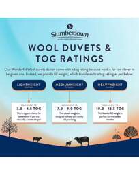Slumberdown Wonderful Wool Light Duvet White - Slumberdown - Size: DOUBLE - thumbnail 3