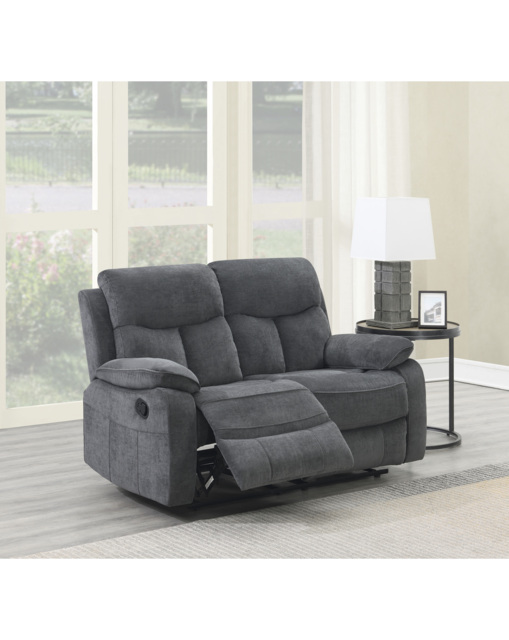 Adlington Manual Recliner 2 Seater Sofa Grey - JD Williams - image 1