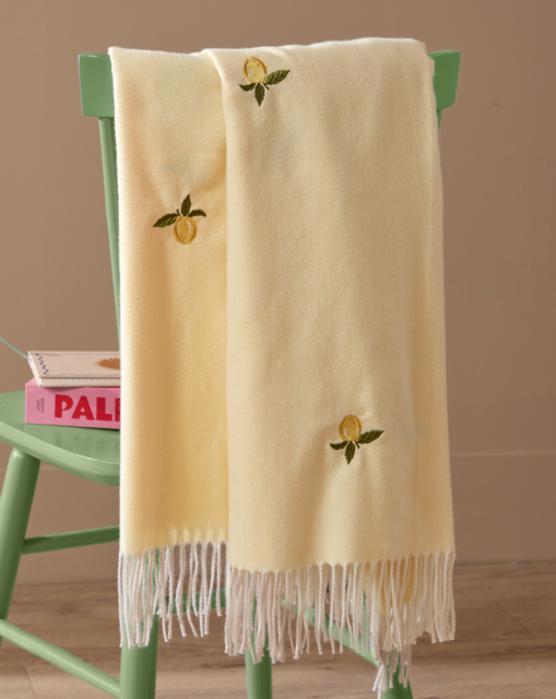 Furn. Fruits Embroidered Throw Lemon - furn. - Size: 130X180 - image 1