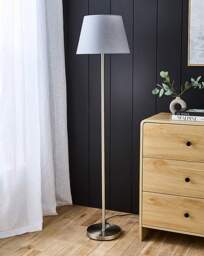 Owen Grey and Chrome Floor Lamp Grey - JD Williams - thumbnail 3