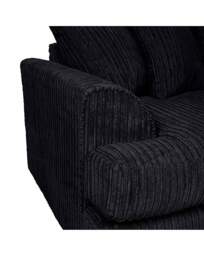 Ferguson Jumbo Cord Corner Sofa Black - thumbnail 3