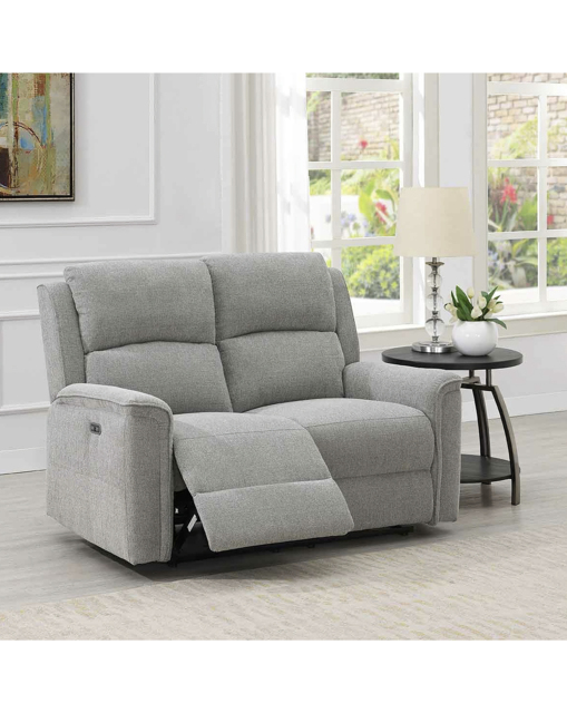 Croston Recliner Two Seater Sofa Light Grey - image 1