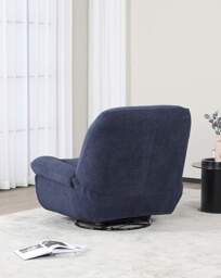 Clitheroe Recliner Swivel Chair Blue - thumbnail 2