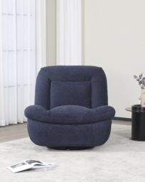 Clitheroe Recliner Swivel Chair Blue - thumbnail 1