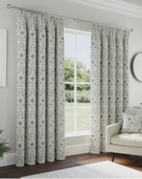 Cotswold Tape Top Curtains Blue - Enhanced Living - Size: 229 x 274cm - thumbnail 1