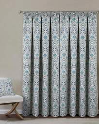 Cotswold Tape Top Curtains Blue - Enhanced Living - Size: 229 x 274cm - thumbnail 3