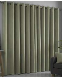 Fusion Strata Eyelet Curtains Green - Fusion - Size: 228 x 183cm - thumbnail 4