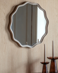 Monterey Wave Round Mirror Smoke - Gallery Direct