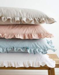 Ruffled Edge Duvet Set Pink - JD Williams - Size: DOUBLE - thumbnail 5