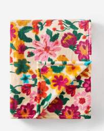 Gardenia Floral Printed Fleece Throw Multi - JD Williams - Size: 130X150 - thumbnail 2