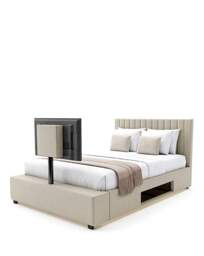 XR Living Maisie LED TV Ottoman Bed Natural - XR Living - Size: DOUBLE - thumbnail 4