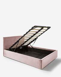 Hayden Velvet Ottoman Bed Frame Blush - Essential Collection - Size: KINGSIZE - thumbnail 4