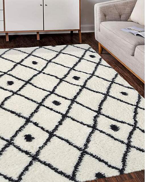 Snug Shaggy Berber Cosy Rug White - Homemaker - Size: 120X170 - image 1