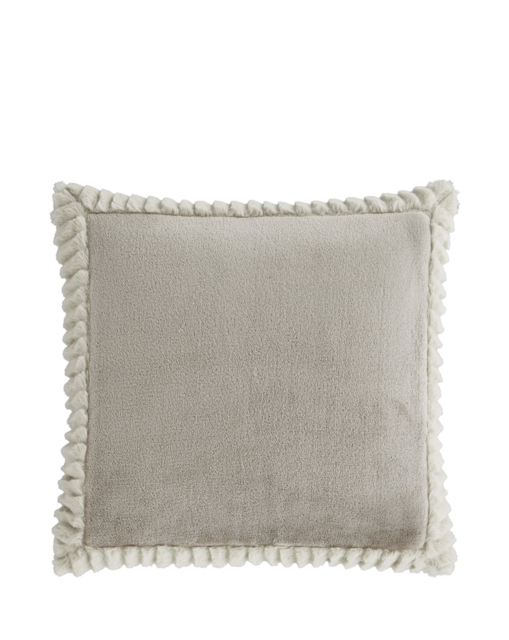 Velvet Faux Fur Cosy Cushion Natural - Catherine Lansfield - Size: 55X55CM - image 1