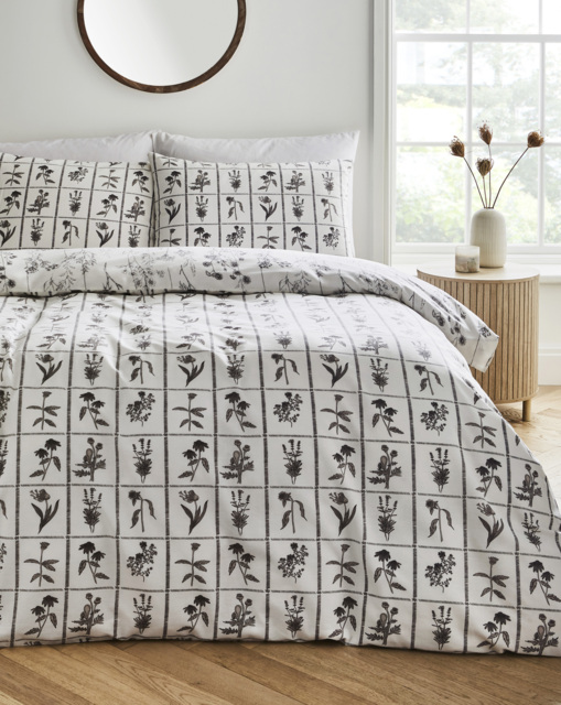 Georgie Floral Duvet Set Natural/Grey - JD Williams - Size: SINGLE - image 1