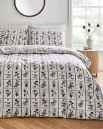 Georgie Floral Duvet Set Natural/Grey - JD Williams - Size: SINGLE - thumbnail 1