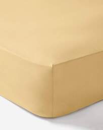 Non Iron Plain Dye 30cm Fitted Sheet Lemon - JD Williams - Size: KING - thumbnail 3