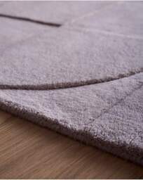 Penny Carved Circles Woollen Rug Mauve - Origins - Size: 200X290 - thumbnail 2