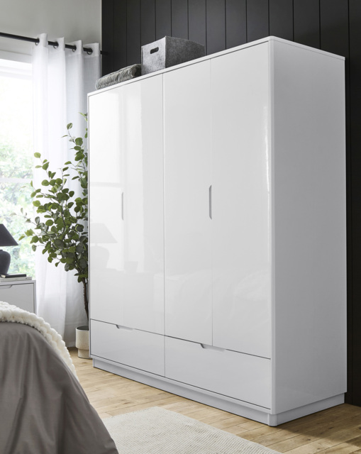 Ellia 4 Door Wardrobe White - JD Williams - image 1