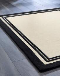 Piper Border Woollen Rug Monochrome - Origins - Size: 200X290 - thumbnail 4