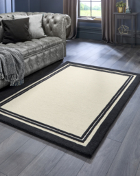 Piper Border Woollen Rug Monochrome - Origins - Size: 200X290