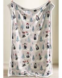 CL Christmas Penguins Sherpa Throw Multi - Catherine Lansfield - Size: 130X170 - thumbnail 4