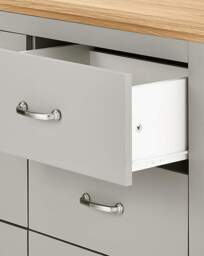 Julipa Ashford 6 Drawer Wide Chest Grey/Oak - Julipa - thumbnail 2
