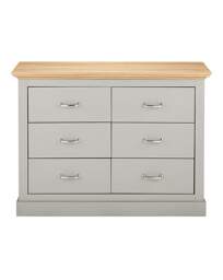 Julipa Ashford 6 Drawer Wide Chest Grey/Oak - Julipa - thumbnail 3