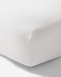 Non Iron Plain Dye 30cm Fitted Sheet White - JD Williams - Size: DOUBLE - thumbnail 2