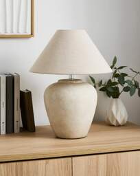 Nolan Cream Ceramic Urn Table Lamp Cream - JD Williams - thumbnail 2