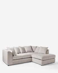 Ferguson Right Hand Chaise Sofa Cream - thumbnail 2