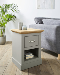 Julipa Ashford Side Table Grey/Oak Effect - Julipa - thumbnail 1