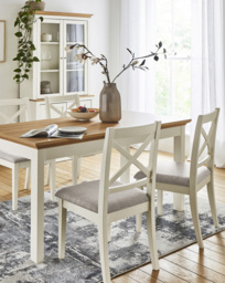 Julipa Table with 4 Ashford Chairs Cream/Natural - thumbnail 1
