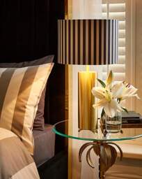 Joanna Hope Siera Striped Table Lamp Black/White - Joanna Hope - thumbnail 2