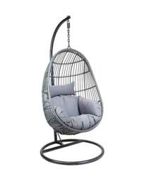 Charles Bentley Rattan Egg Swing Chair Grey - Charles Bentley - thumbnail 5