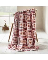 Catherine Lansfield Crochet Print Throw Pink - Catherine Lansfield - Size: 130X170 - thumbnail 1