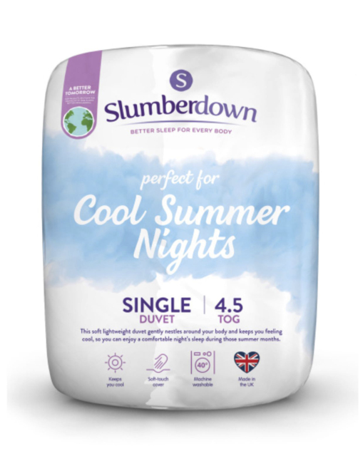 Slumberdown Summer Cool 4.5 Tog Duvet White - Slumberdown - Size: KING - image 1