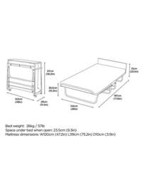 Jay-Be Double Fold Bed e-Fibre Mattress - Jay-Be - Size: DOUBLE - thumbnail 5