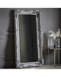 Gallery Carved Louis Mirror Silver Silver - Gallery Direct