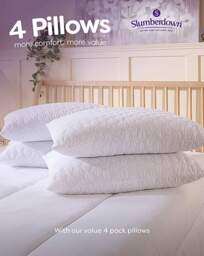 Slumberdown Rebound Firm Pillows 4 Pack White - Slumberdown - Size: PACK 4 - thumbnail 2