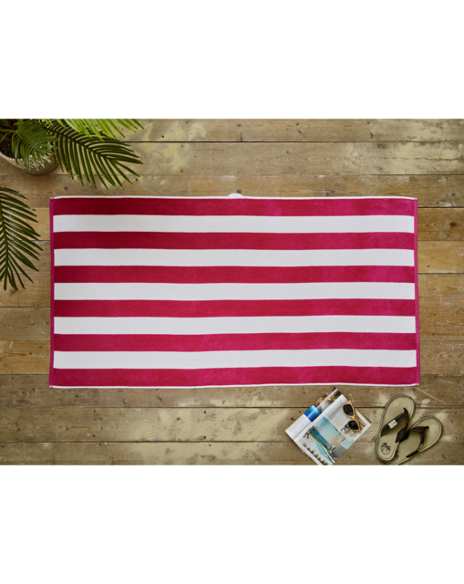 Deyongs Cabana Bay Cotton Beach Towel Fuchsia - image 1