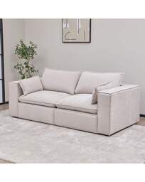 Campbell 2 Seater Power Recliner Sofa Natural - JD Williams - thumbnail 3