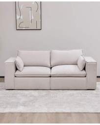 Campbell 2 Seater Power Recliner Sofa Natural - JD Williams - thumbnail 1