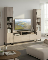 Hayden U-shape Media Unit Grey OAK - Welcome - thumbnail 1