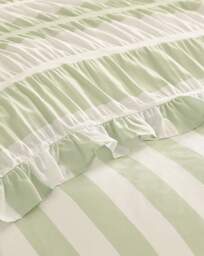 Catherine Lansfield Seersucker Duvet Set Green - Catherine Lansfield - Size: DOUBLE - thumbnail 3