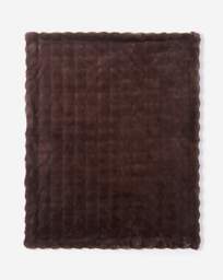 Luxe Bubble Faux Fur Throw Chocolate - JD Williams - Size: 150X200 - thumbnail 3