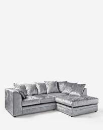 Chicago Right Hand Corner Chaise Sofa Silver - thumbnail 2