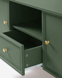 Darcy Bobbin Trim TV Unit Green - Julipa - thumbnail 2