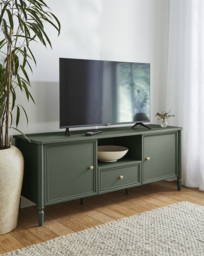 Darcy Bobbin Trim TV Unit Green - Julipa