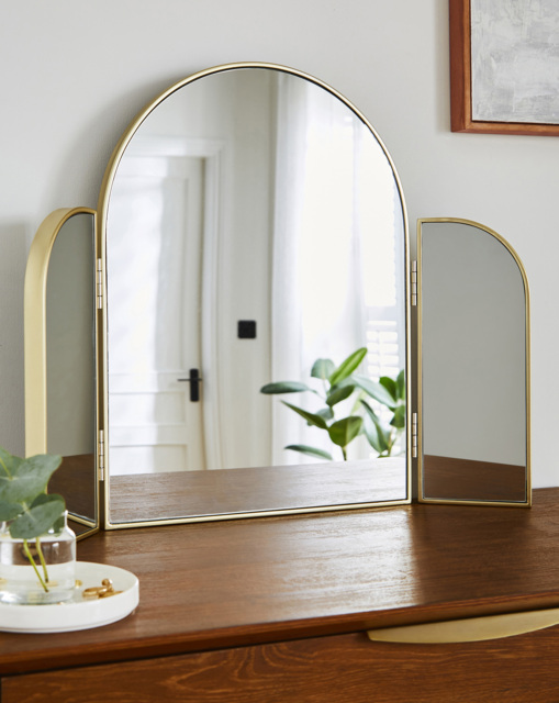 Gold Table Top Mirror Gold - JD Williams - image 1